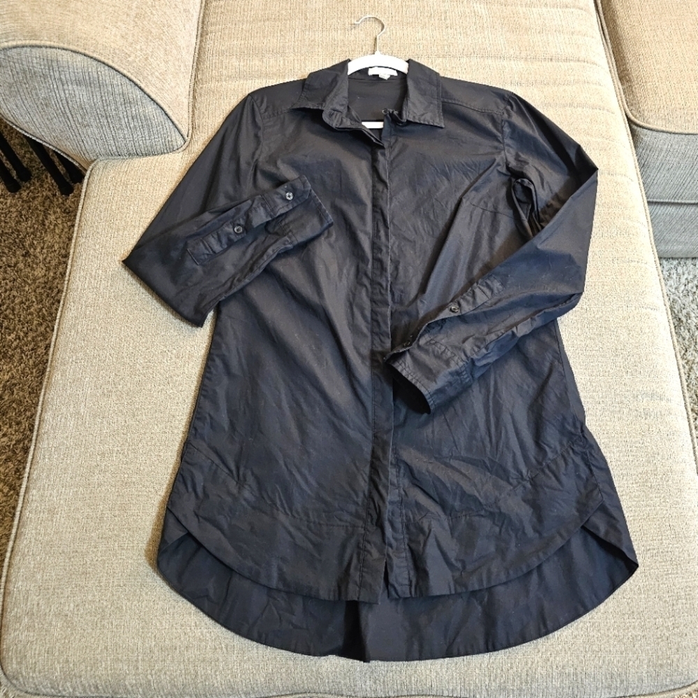 Tyler Boe Black Button Casual Office Career Work Basic Neutral Top Size 4